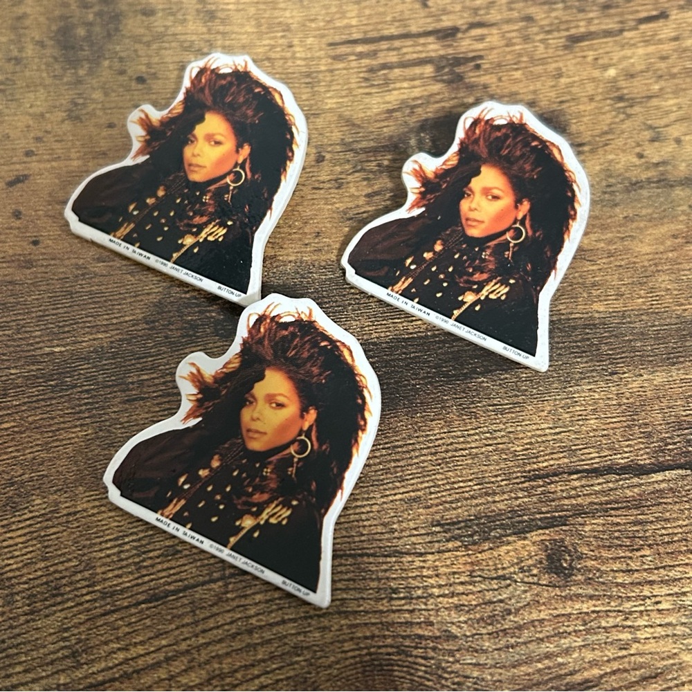 VTG 90’s Pop 1990 Janet Jackson Pin pinback button concert R&B rap hip hop